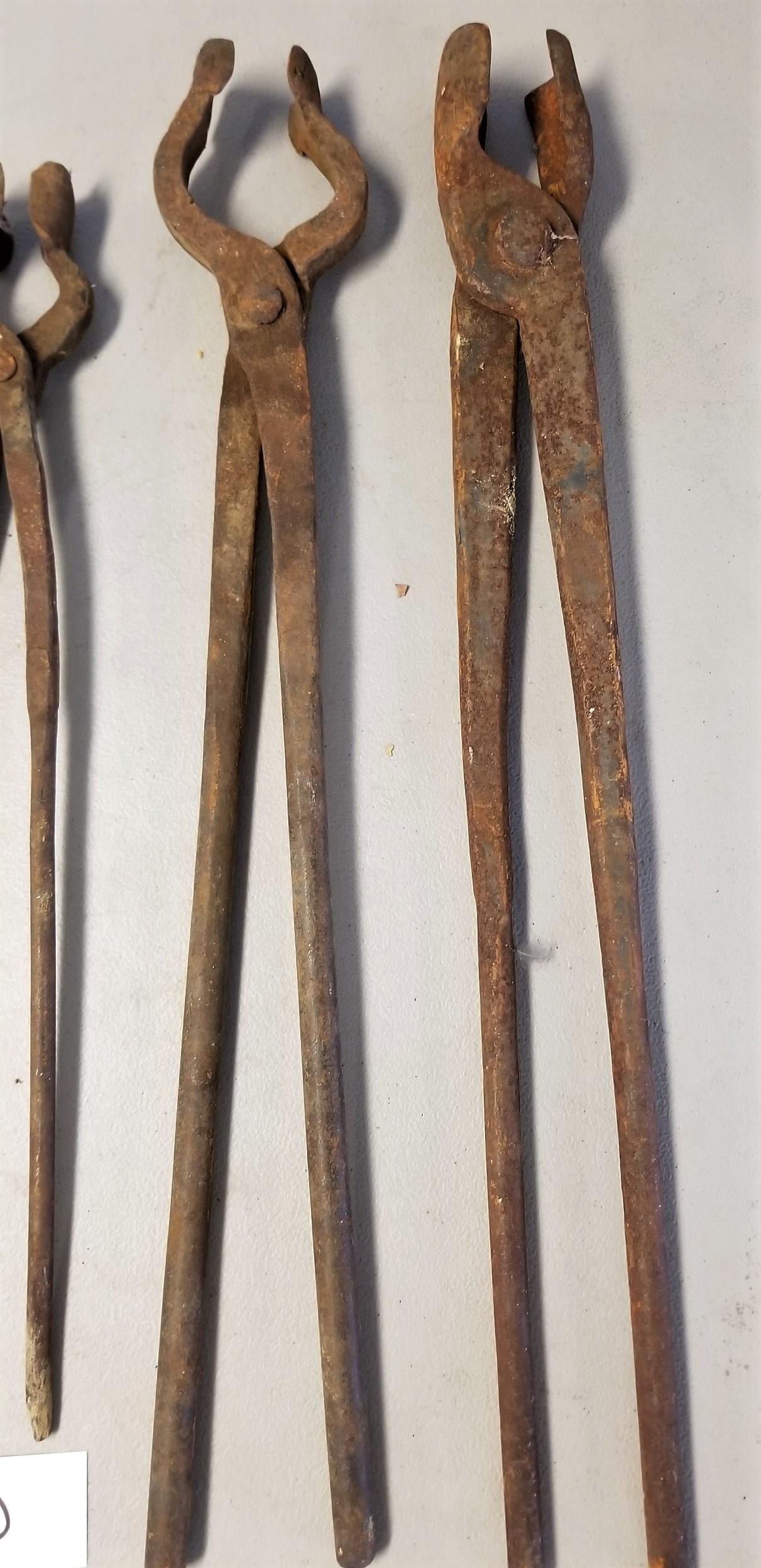 (3) Large Forge Tongs