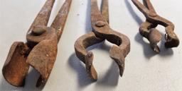 (3) Large Forge Tongs