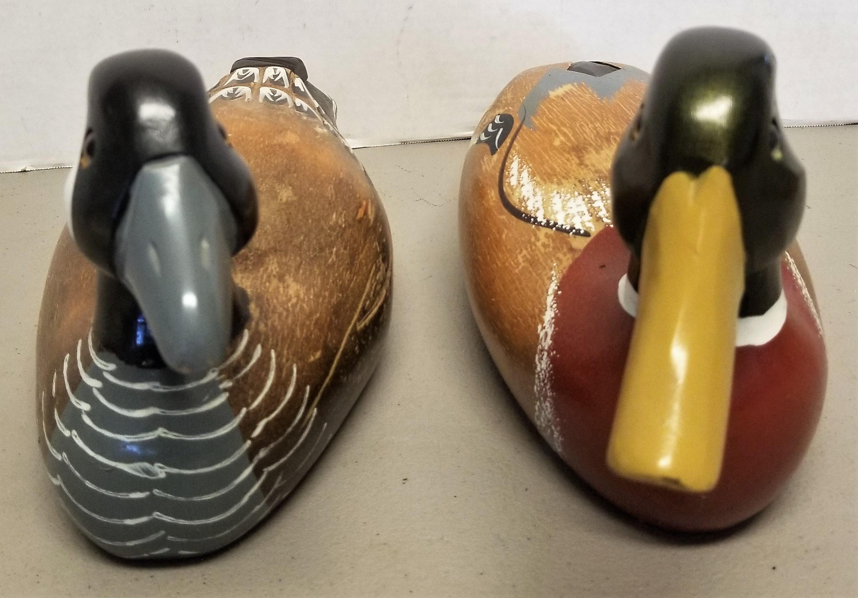 (2) Wooden Duck Decoys