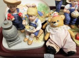 8 Assorted Denim Days Figurines, Bears & Plate