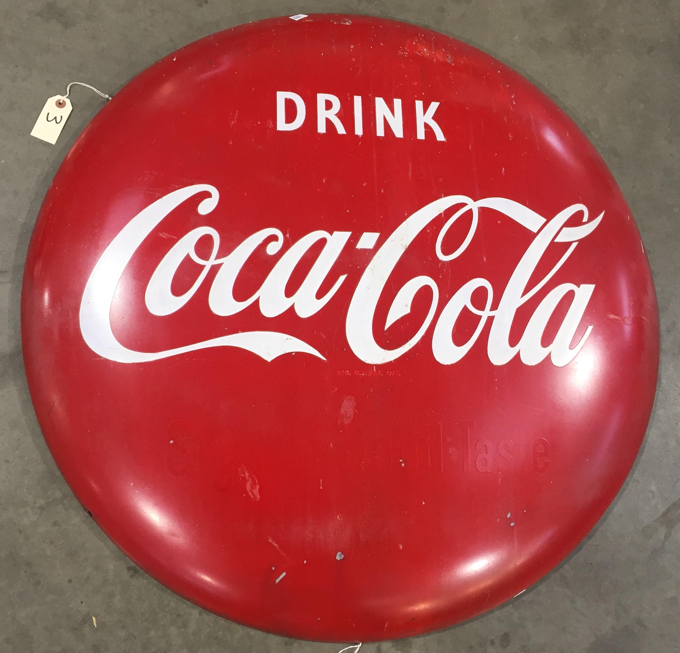36" Dome "Coca-Cola" Button Sign
