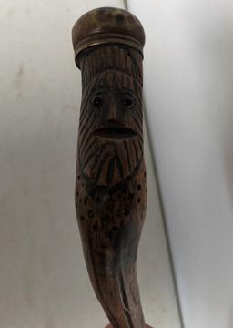Engraved Face Walking Stick