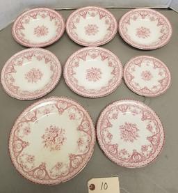 8pcs Staffordshire, Swinnertons china,