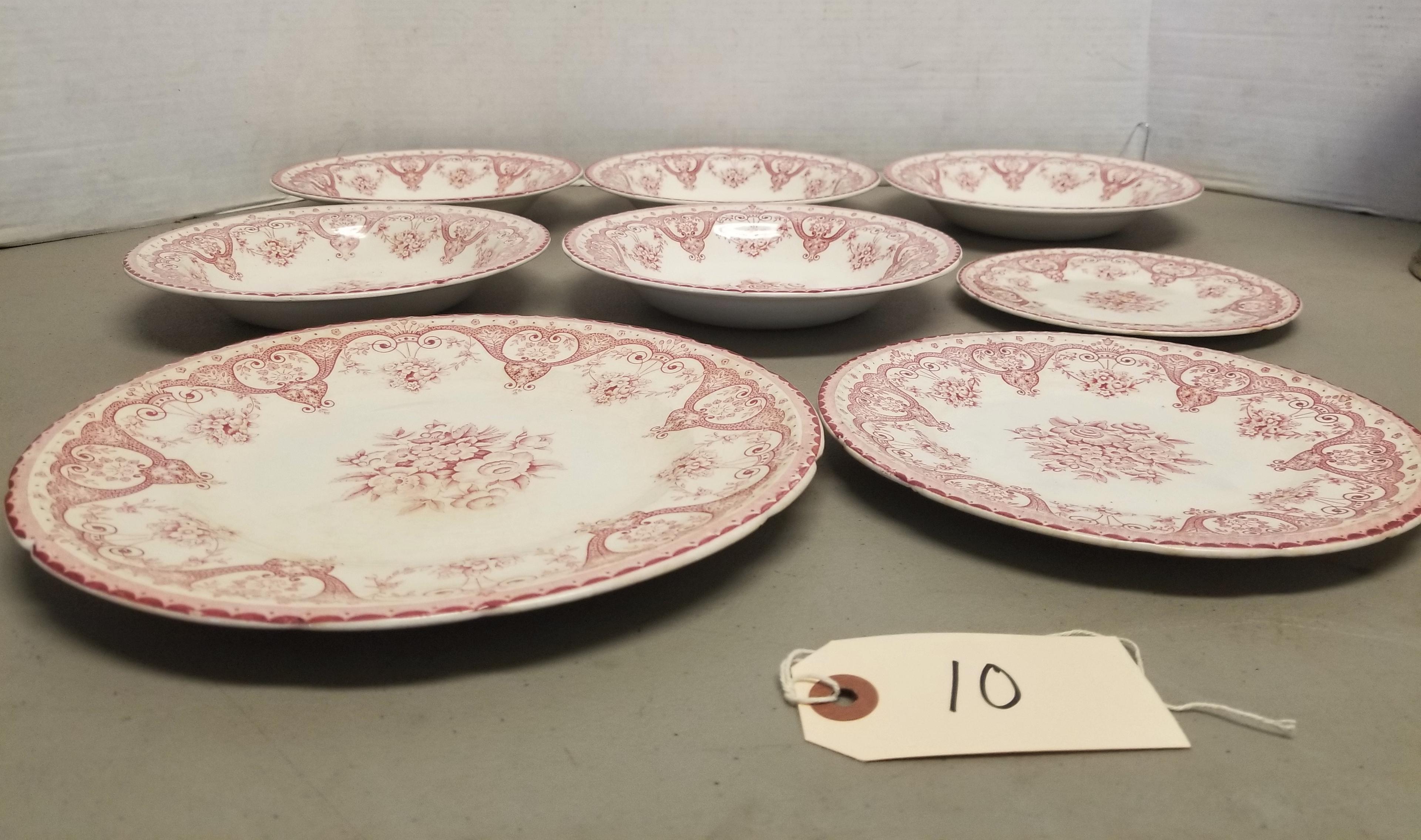 8pcs Staffordshire, Swinnertons china,