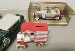 8 assorted model cars,