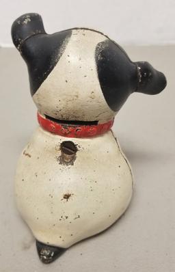 Vintage Cast Iron "Patsy"Puppy coin bank,