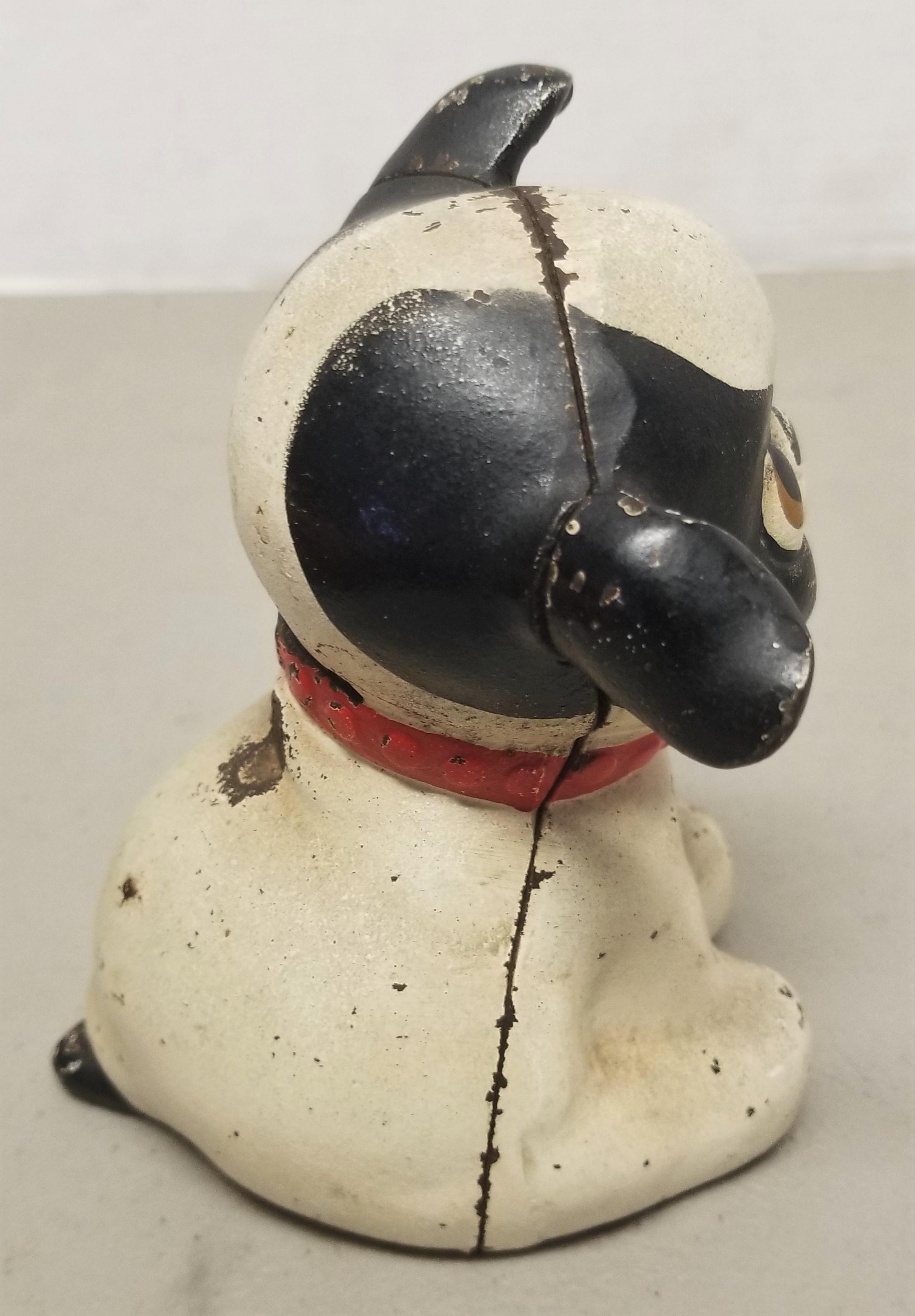 Vintage Cast Iron "Patsy"Puppy coin bank,