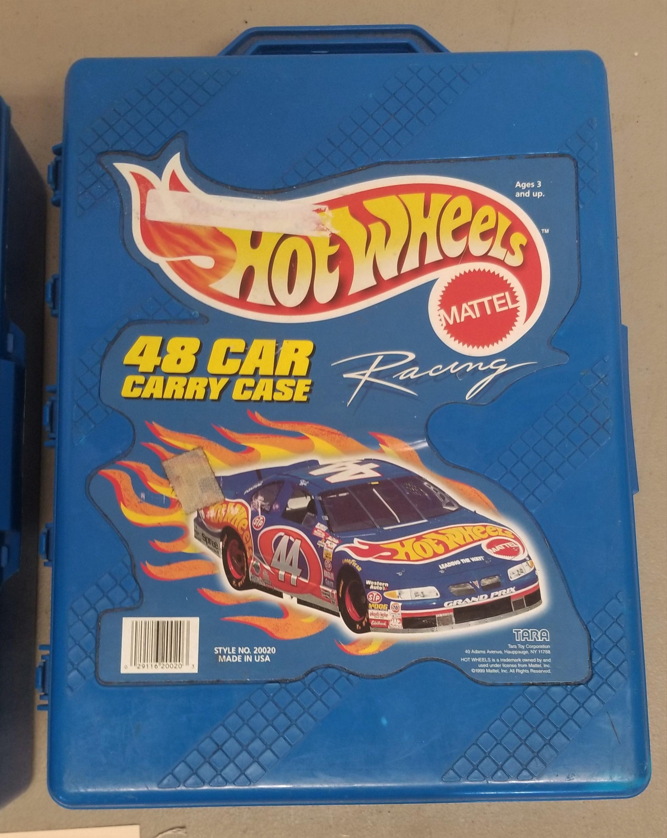 2 Vintage Hot Wheels Cases with cars,