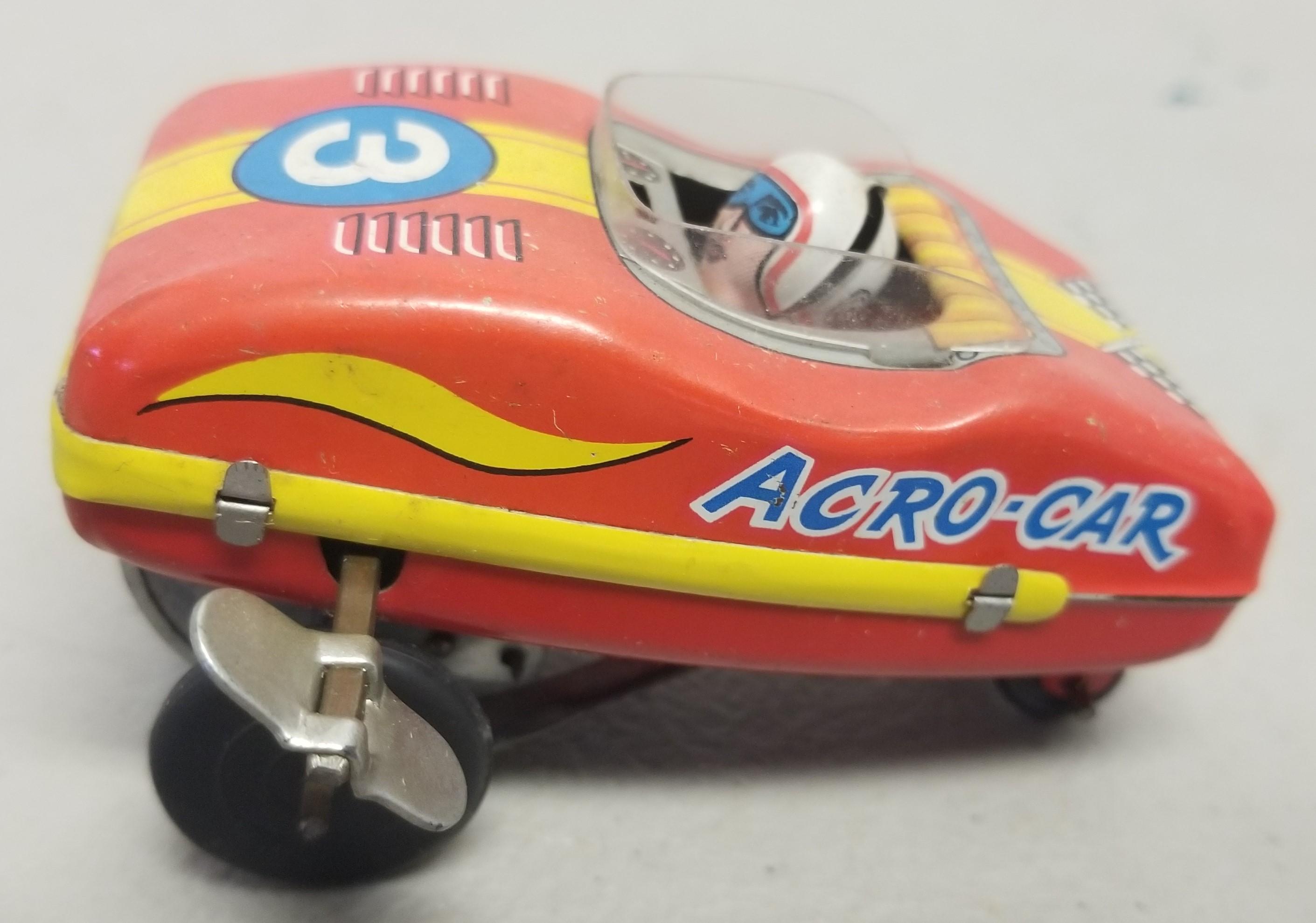 Vintage Yone Acro-Car Tin Wind-Up Toy