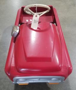 Vintage Metal Fire Truck Pedal Car