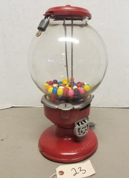 Vintage Columbus Cast-Iron 1¢ Gumball Machine