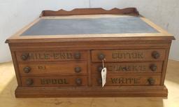 Antique Turn of the Century "Clarks Spool Cabinet"