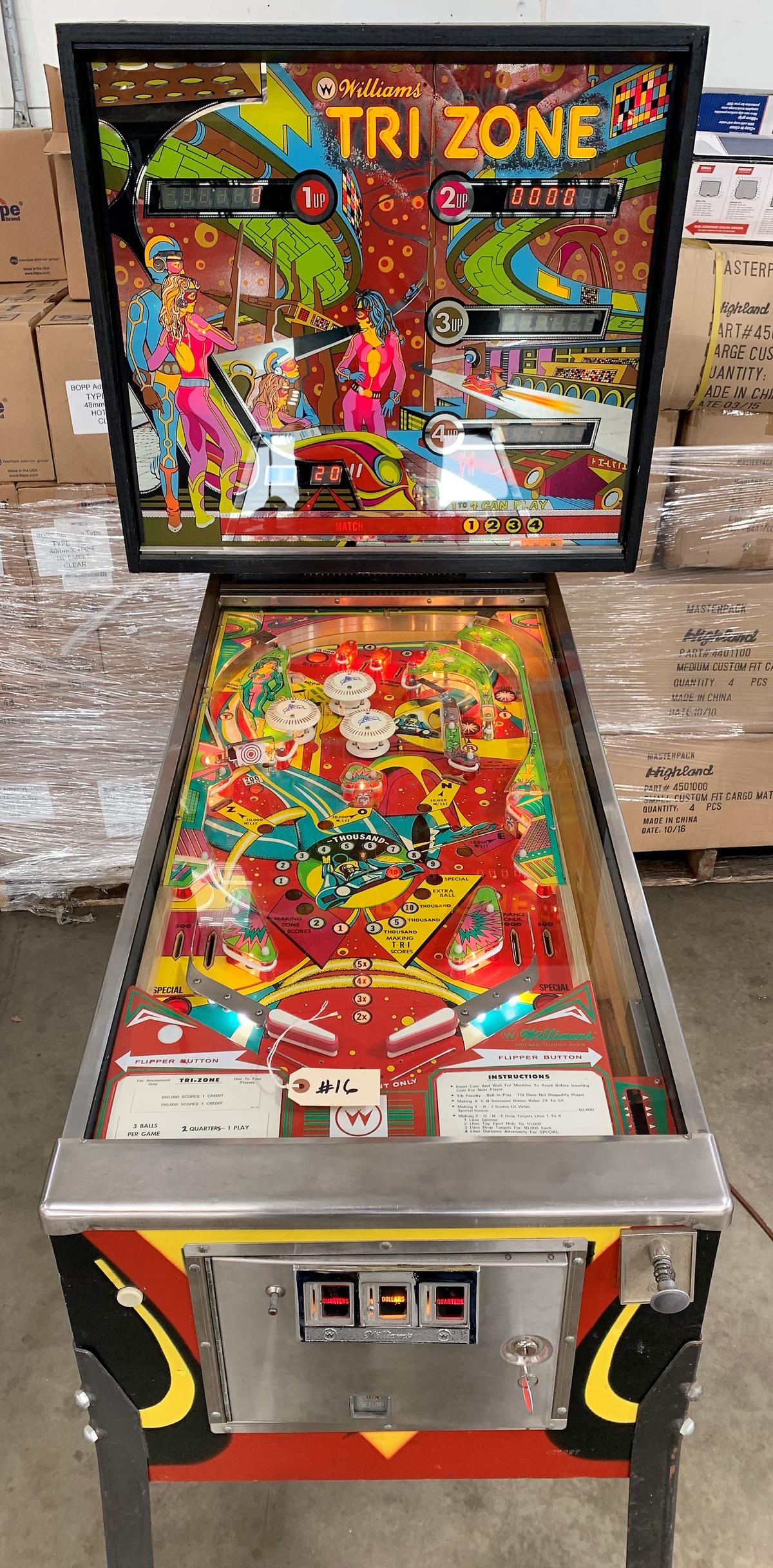 Williams "Tri-Zone" 4 Player Pinball Game