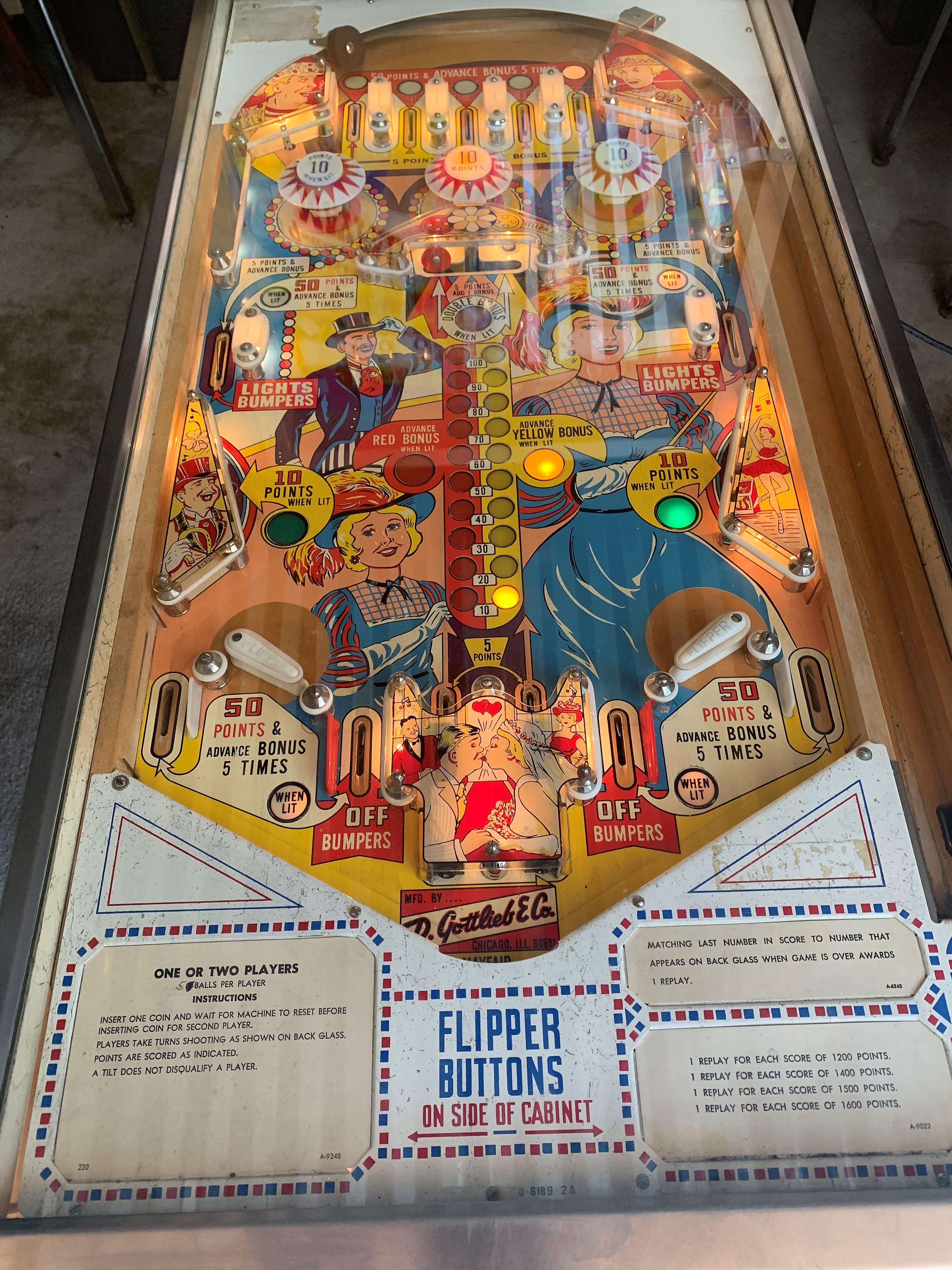 Mayfair Pinball Machine by Gottlieb