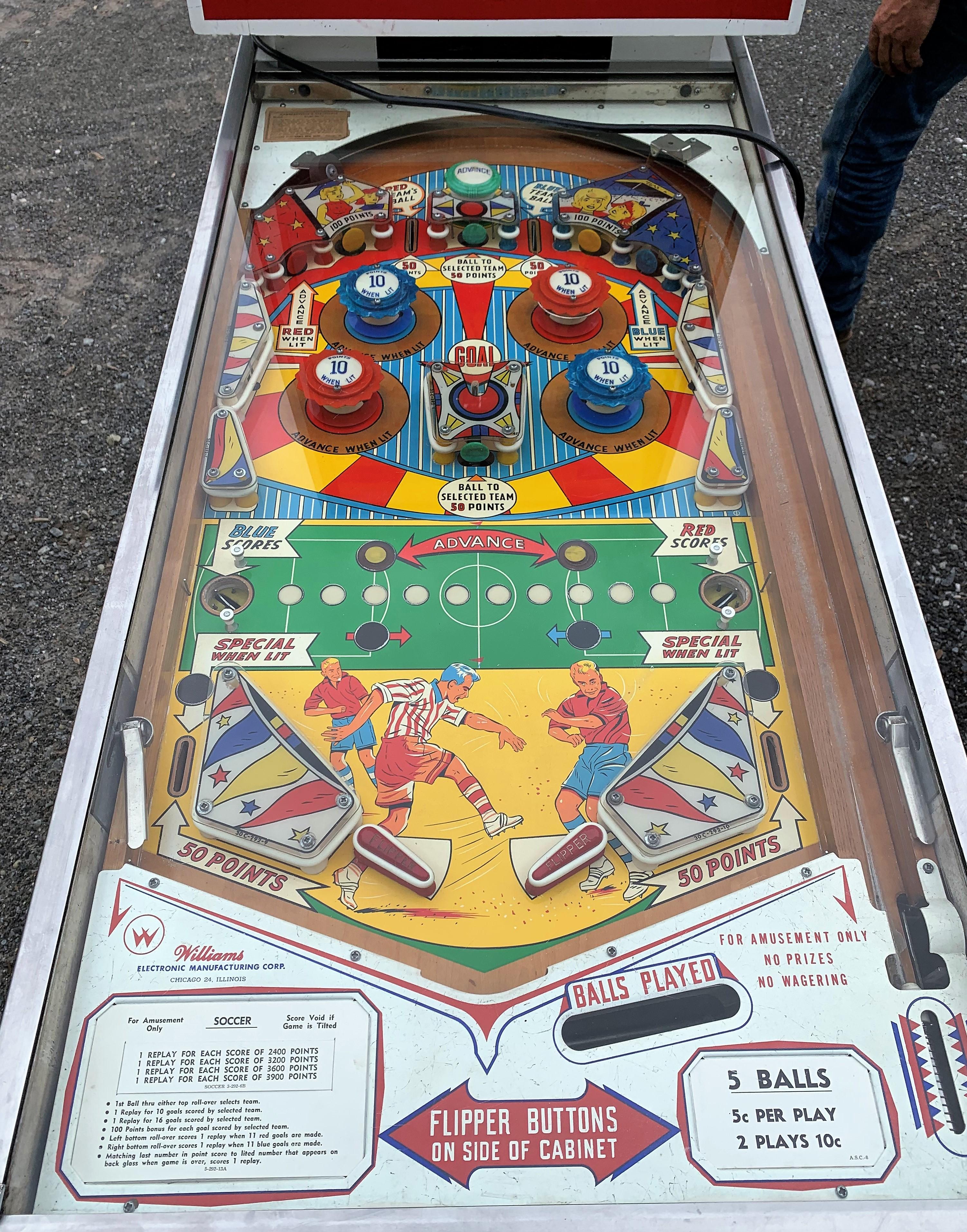 Williams Soccer Pinball Game