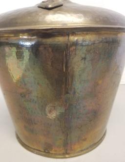 Vintage Brass Pot with Handle,