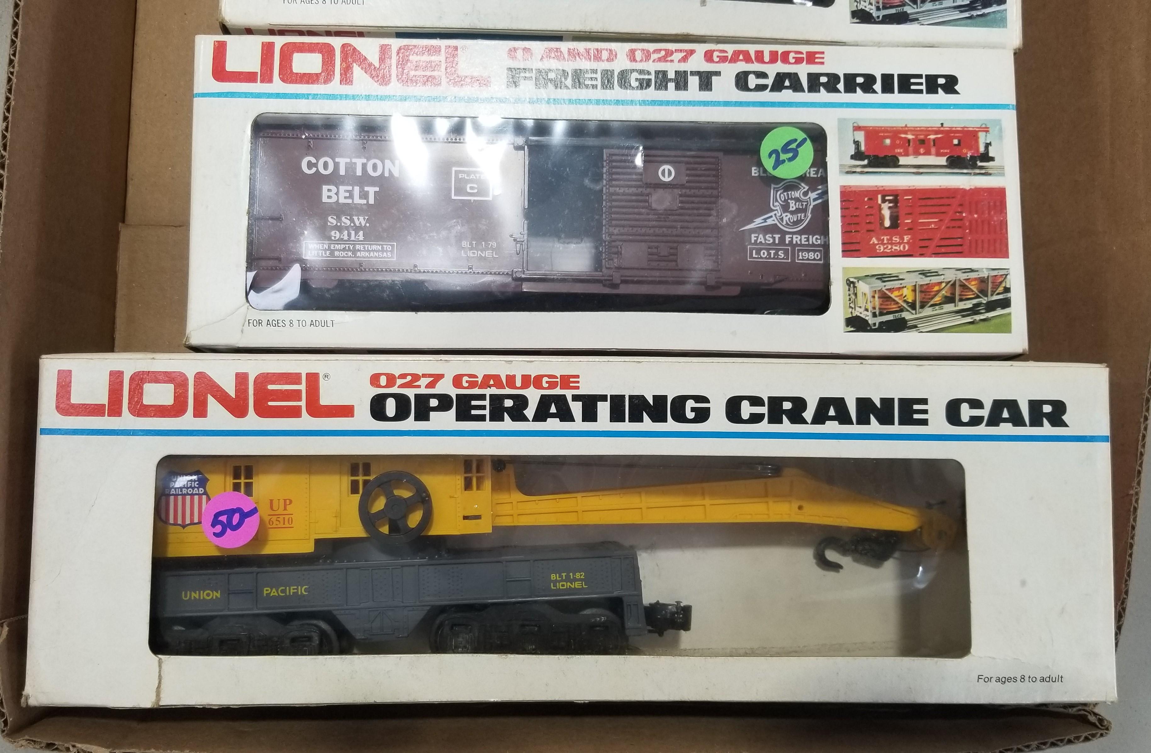 4-Lionel O & 027 Gauge Train Cars