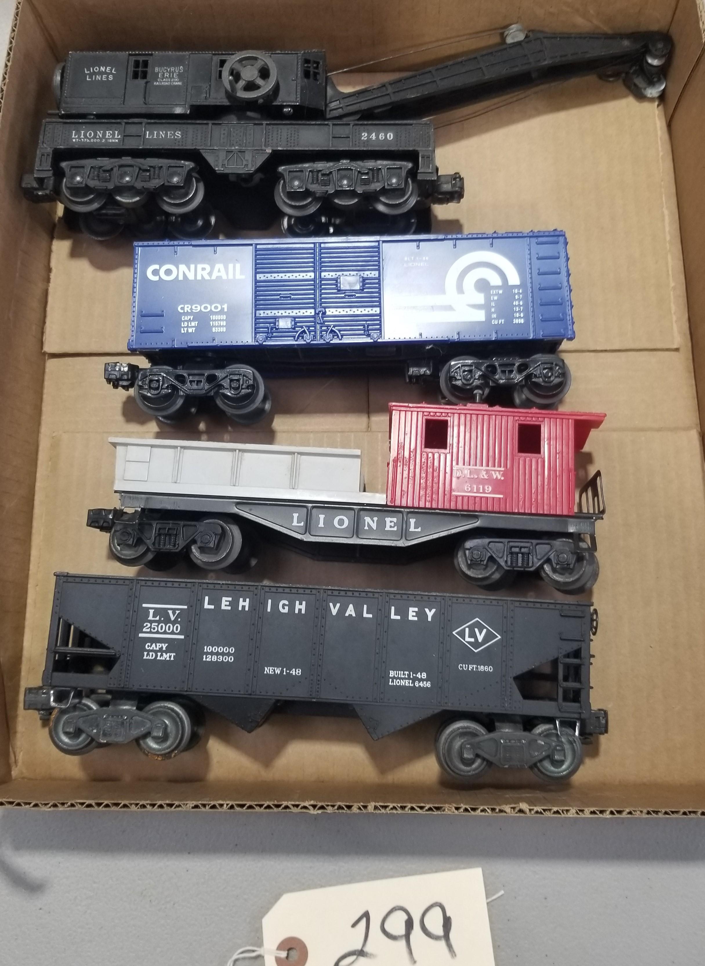 4-Lionel Train Cars