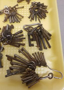 Large Assortment of vintage Keys,