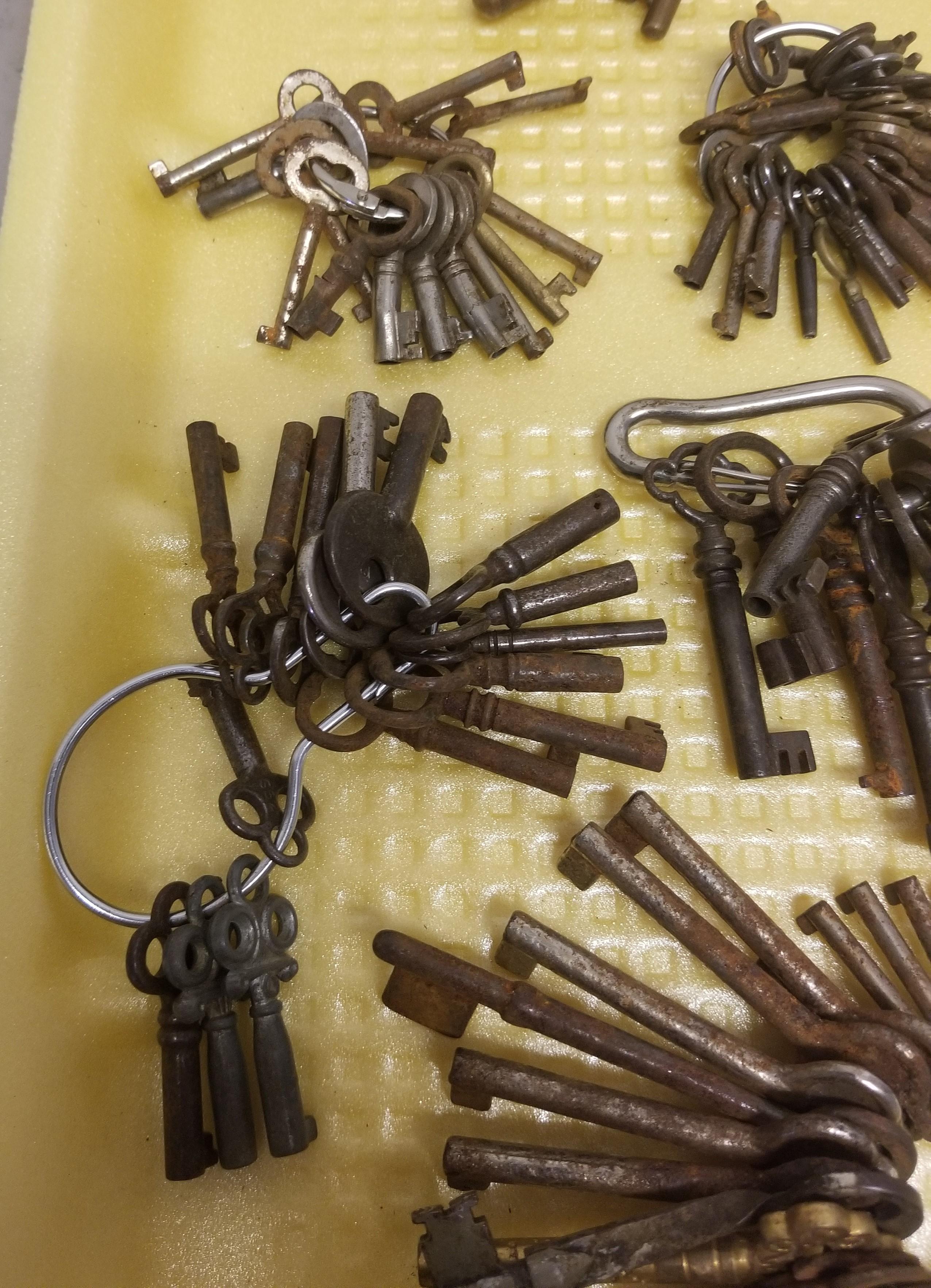 Large Assortment of vintage Keys,