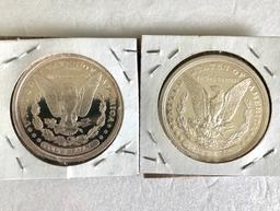 2, Morgan dollar, repros in silver,