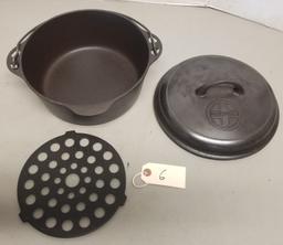 Griswold Cast Iron No. 8 Dutch Oven 1278,