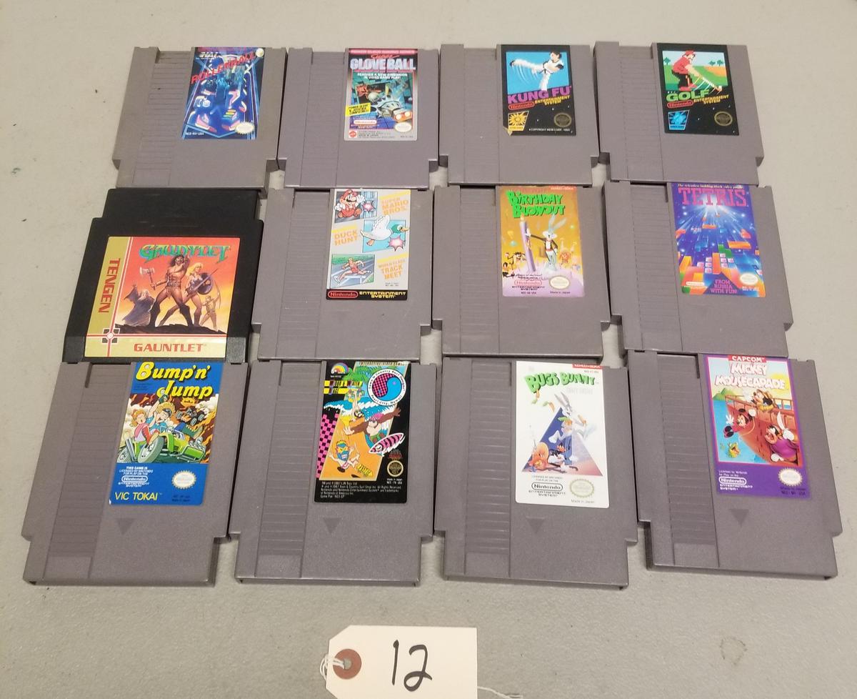 (12) Assorted NES Games