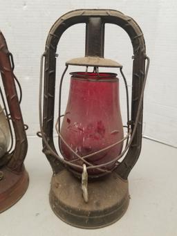 (2) Vintage Dietz Railroad Lanterns