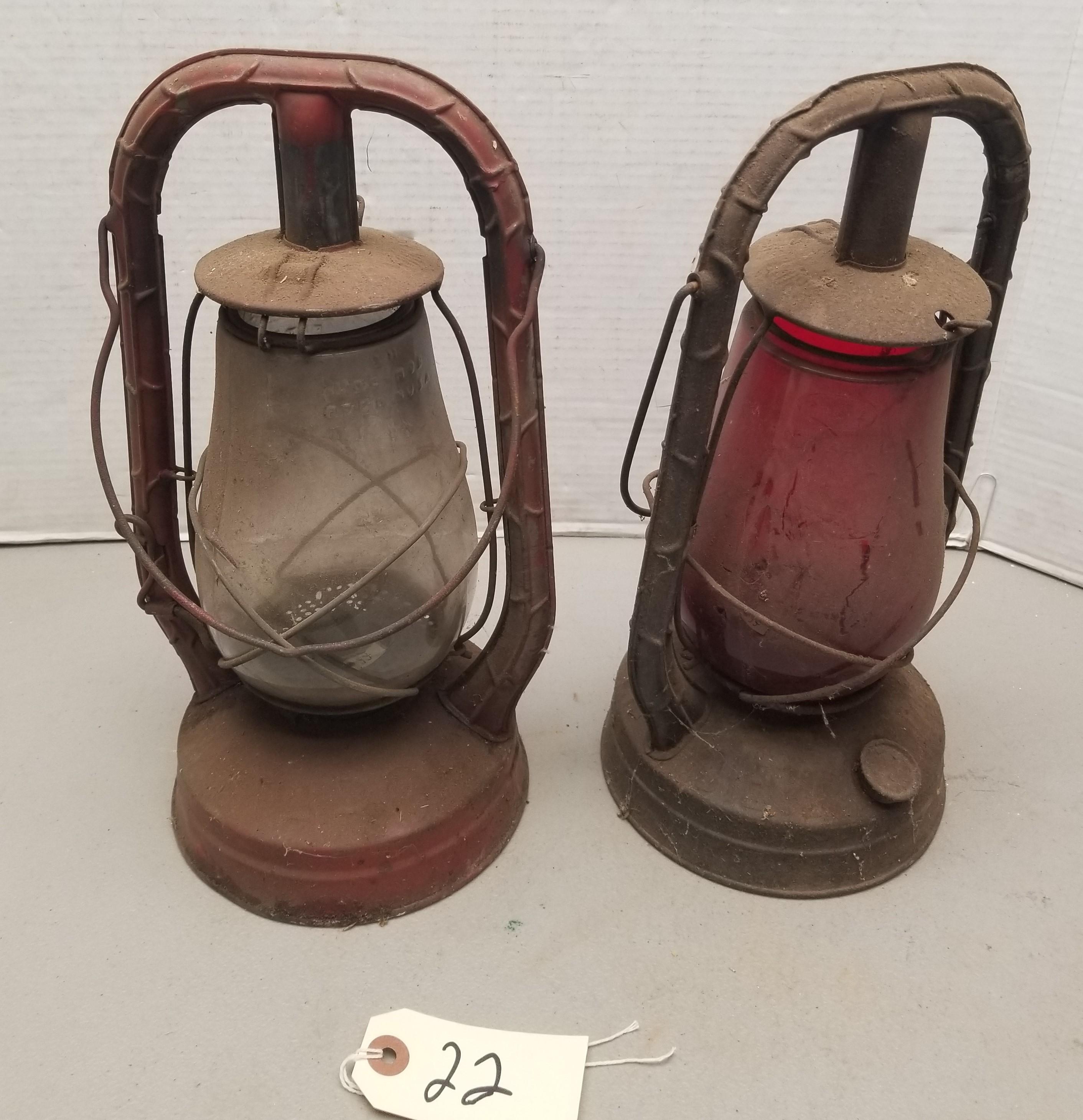 (2) Vintage Dietz Railroad Lanterns