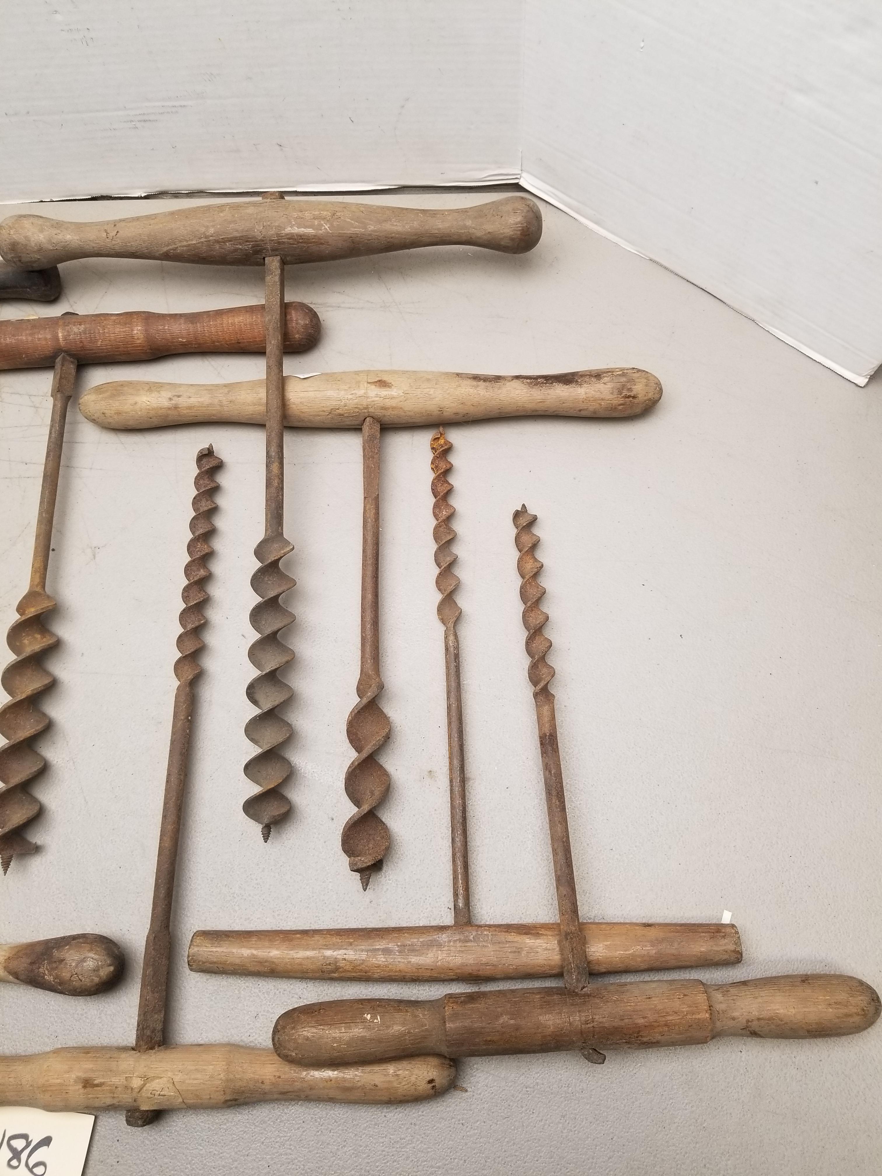 9 - Assorted Antique Hand Augers