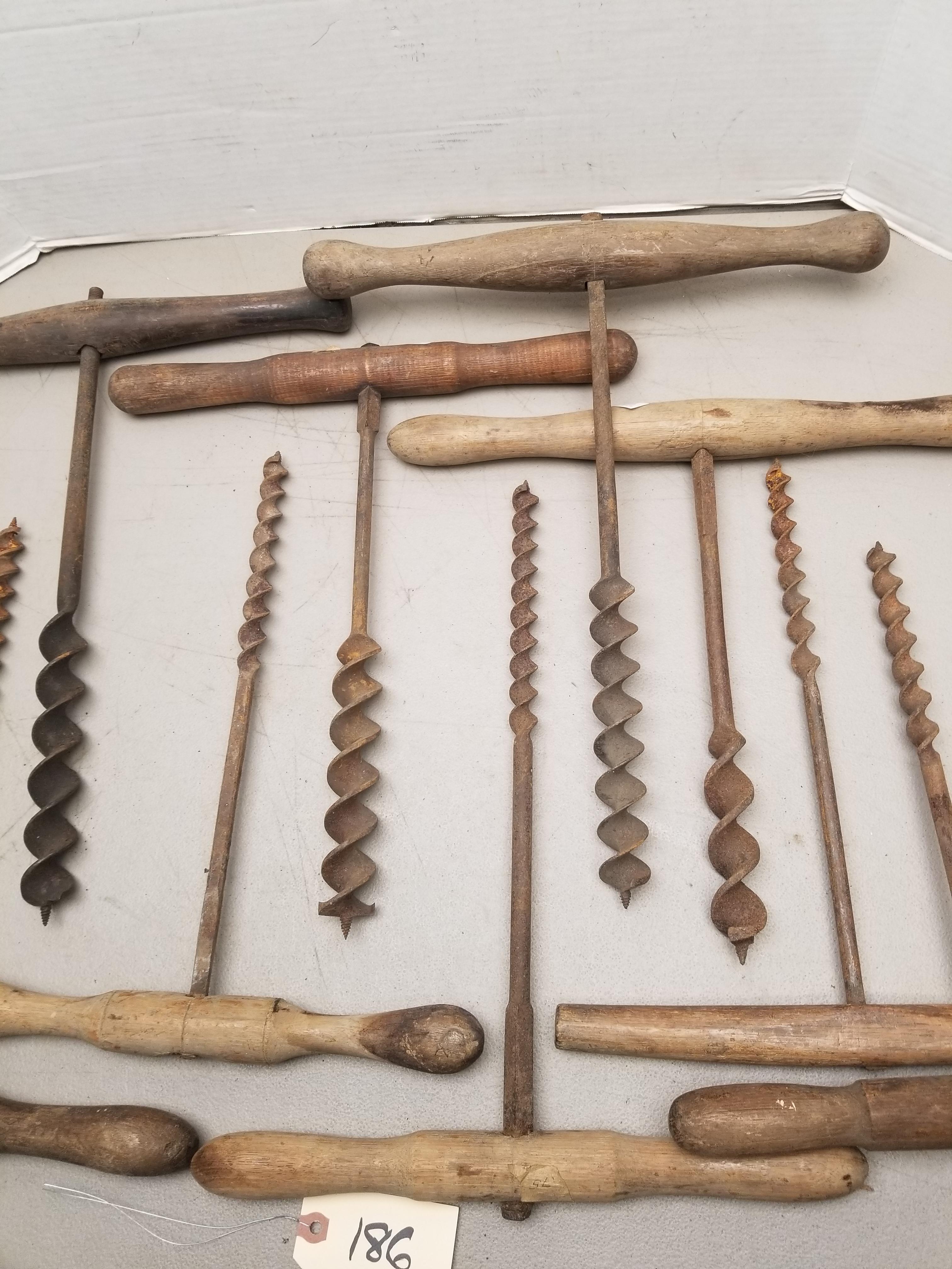 9 - Assorted Antique Hand Augers