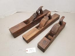 3 - Large Antique Wooden Hand Planes