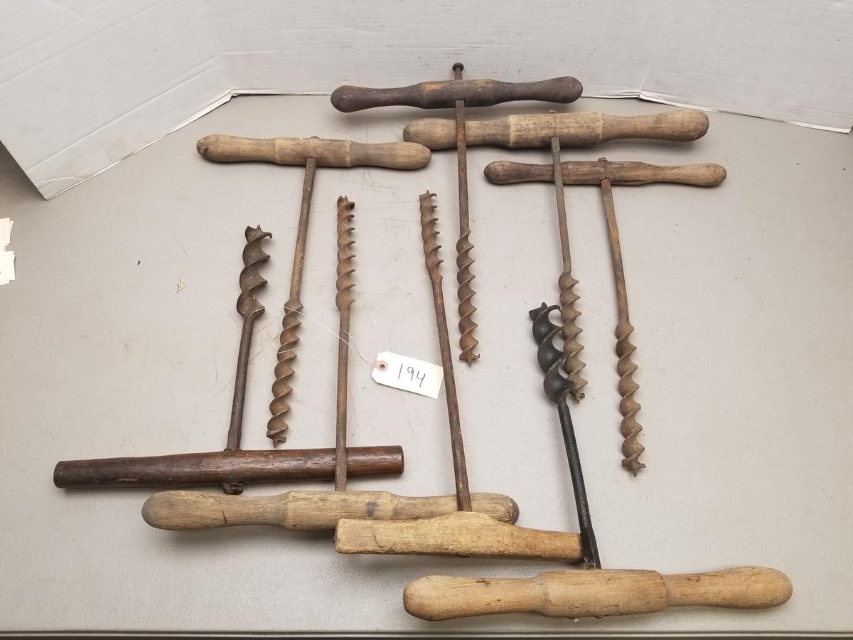 8 - Antique Hand Augers