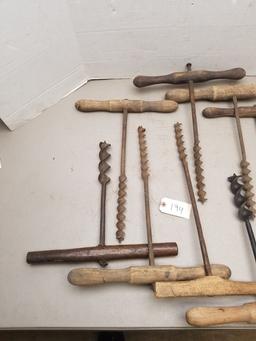 8 - Antique Hand Augers