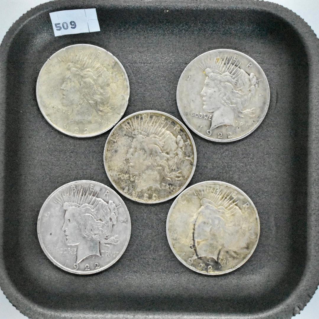 Peace Dollars (5),