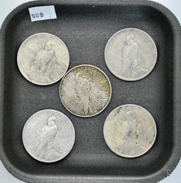 Peace Dollars (5),