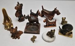 11 - Assorted Terrier Figurines (Brass & Brass Painted)