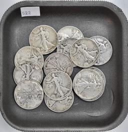 Walking Liberty Halves (14),