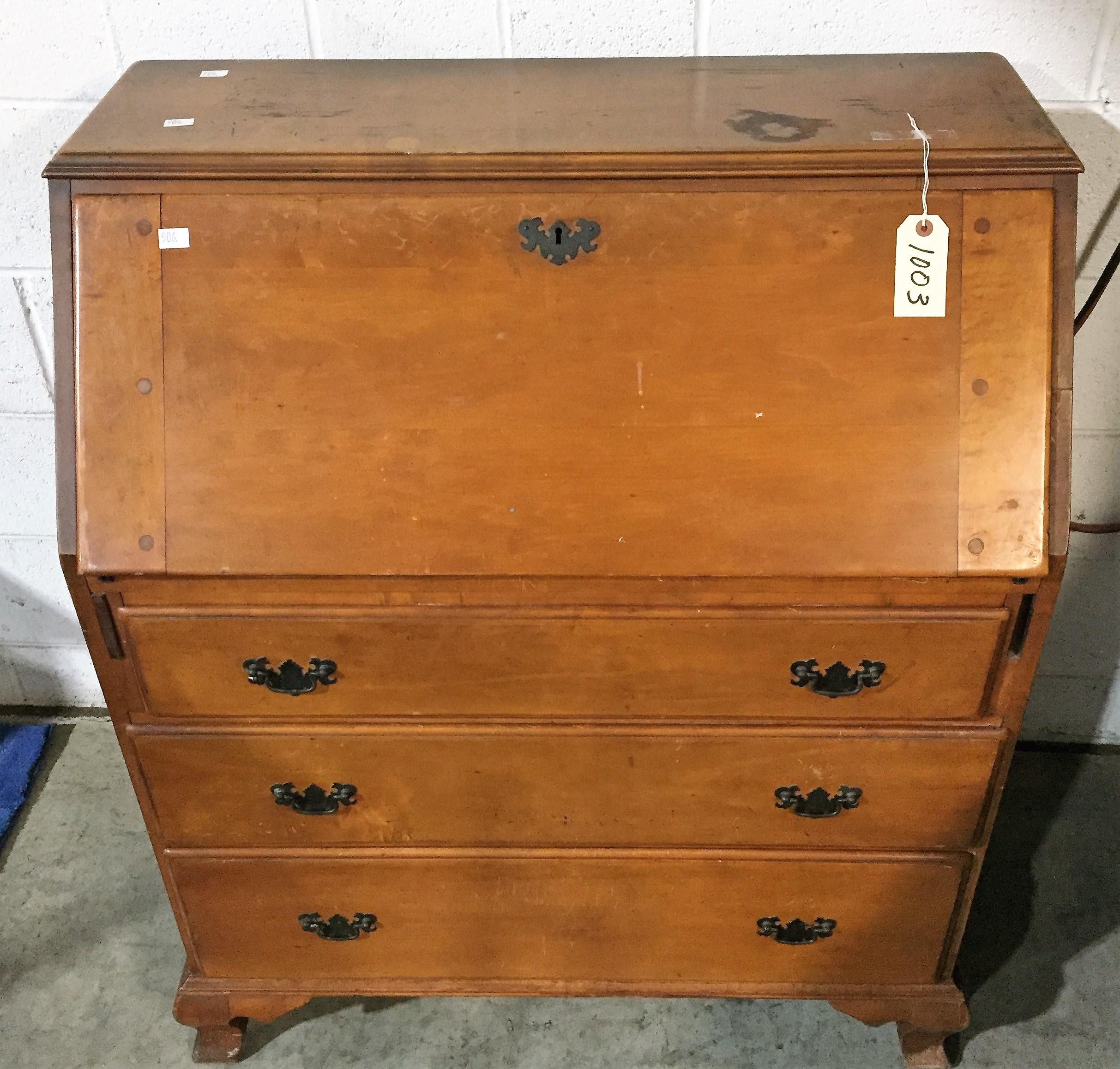 Early 3-Draw Slant-Top Desk