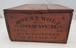 Vintage Mount Wolf 25lb Powder Box