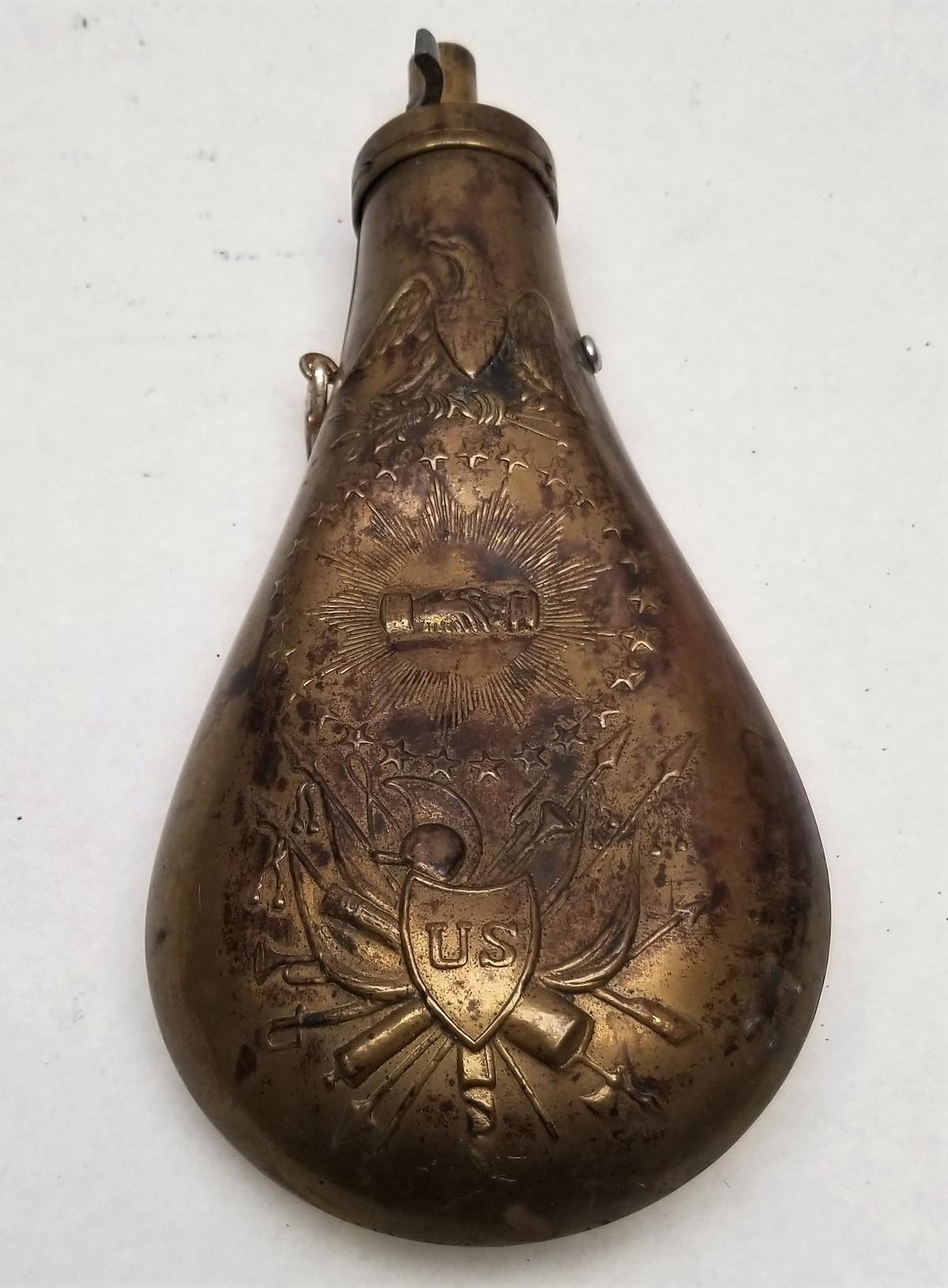 Vintage US Brass Powder Flask