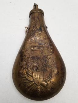 Vintage US Brass Powder Flask