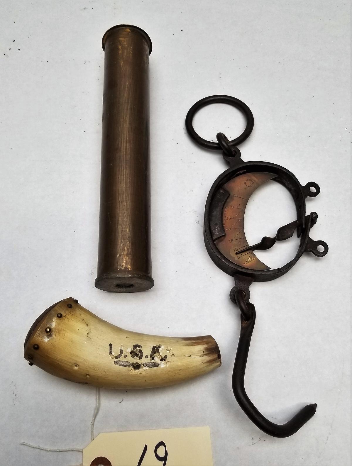 Early German Scales, Powder Horn and more