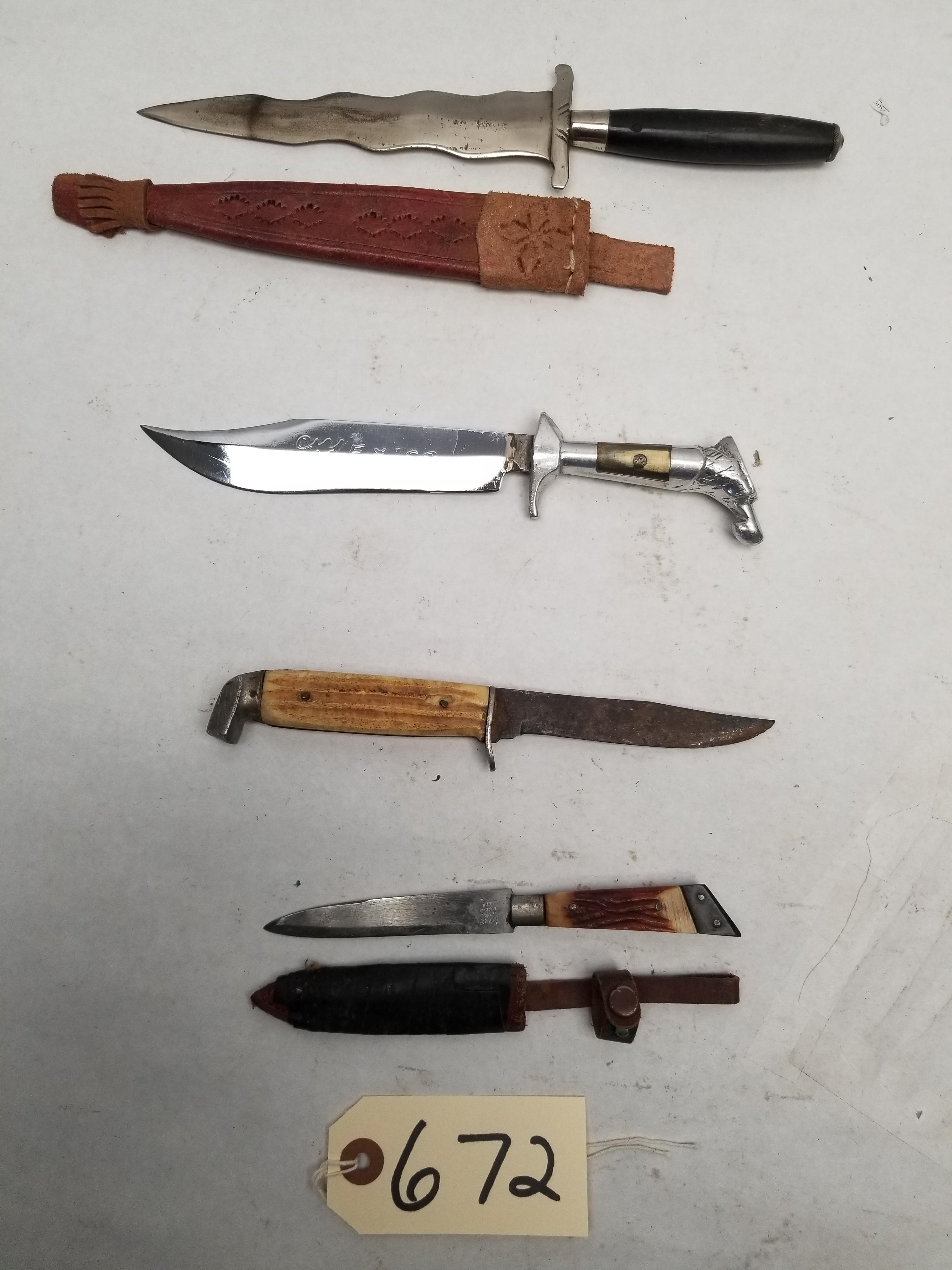 (4) Vintage Fixed Blade Knives