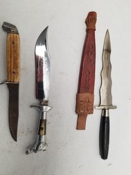 (4) Vintage Fixed Blade Knives