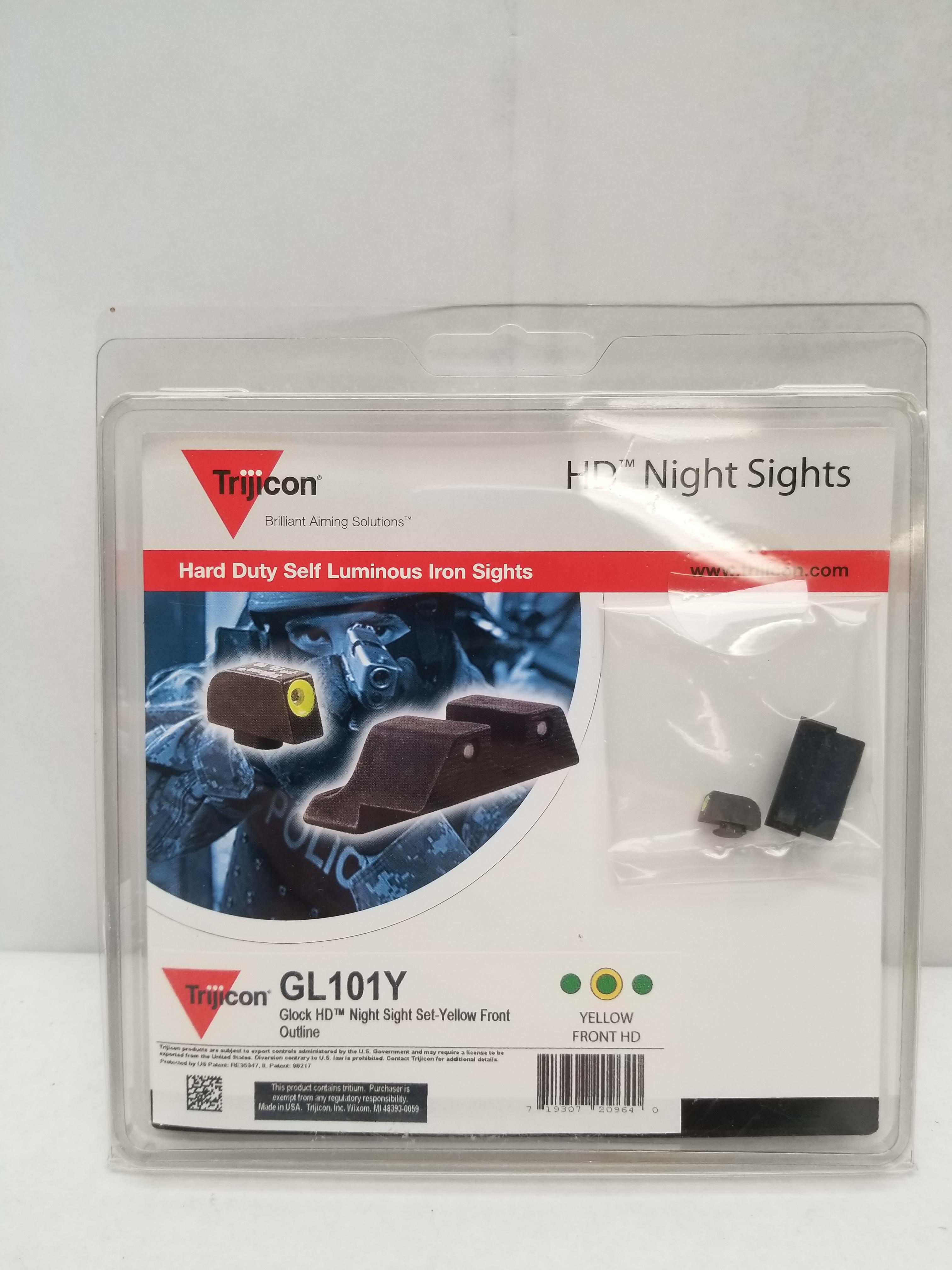 New Trijicon GL1014 Glock Night Sights (Yellow)