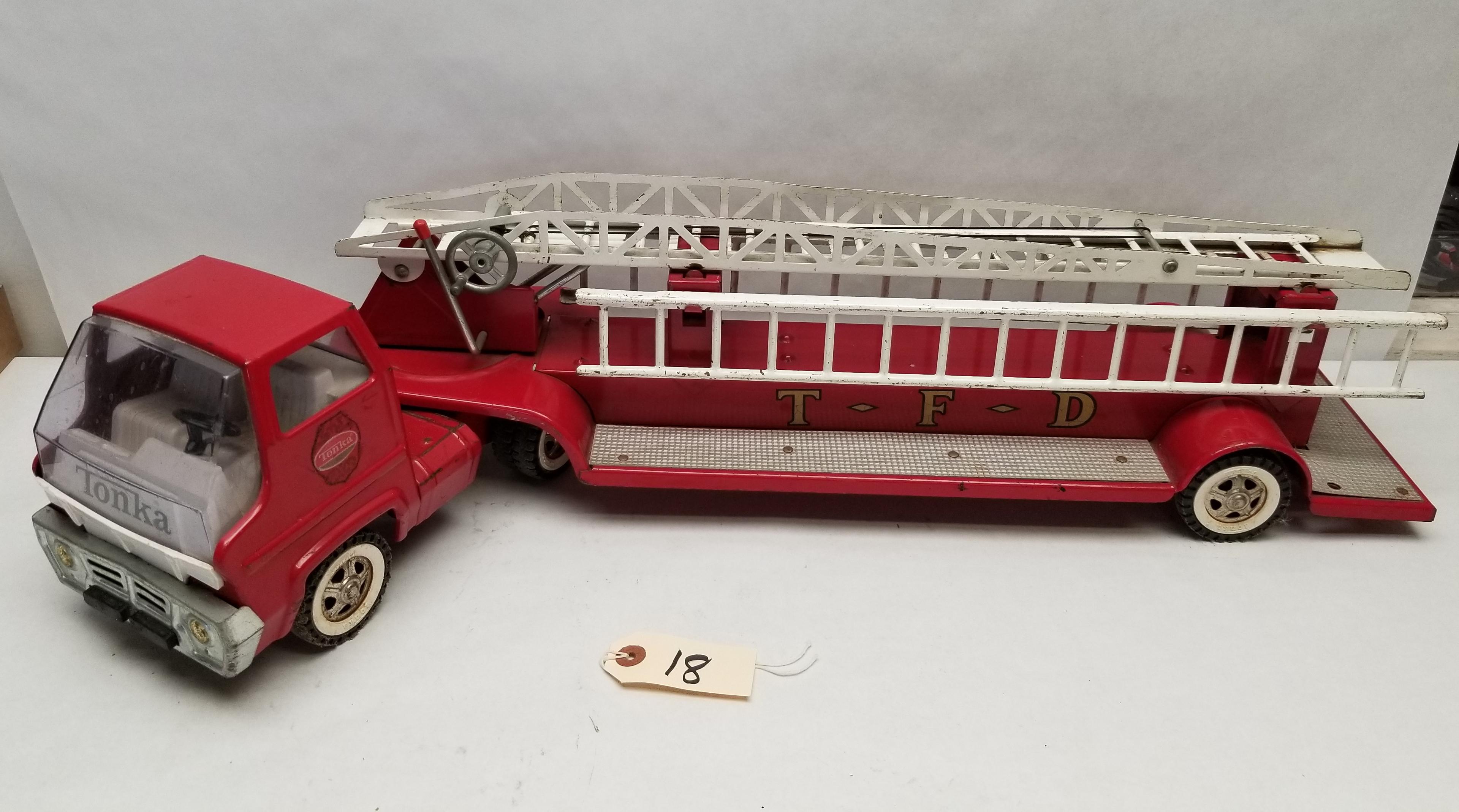 Vintage Tonka T-F-D Hook-and-Ladder Fire Truck