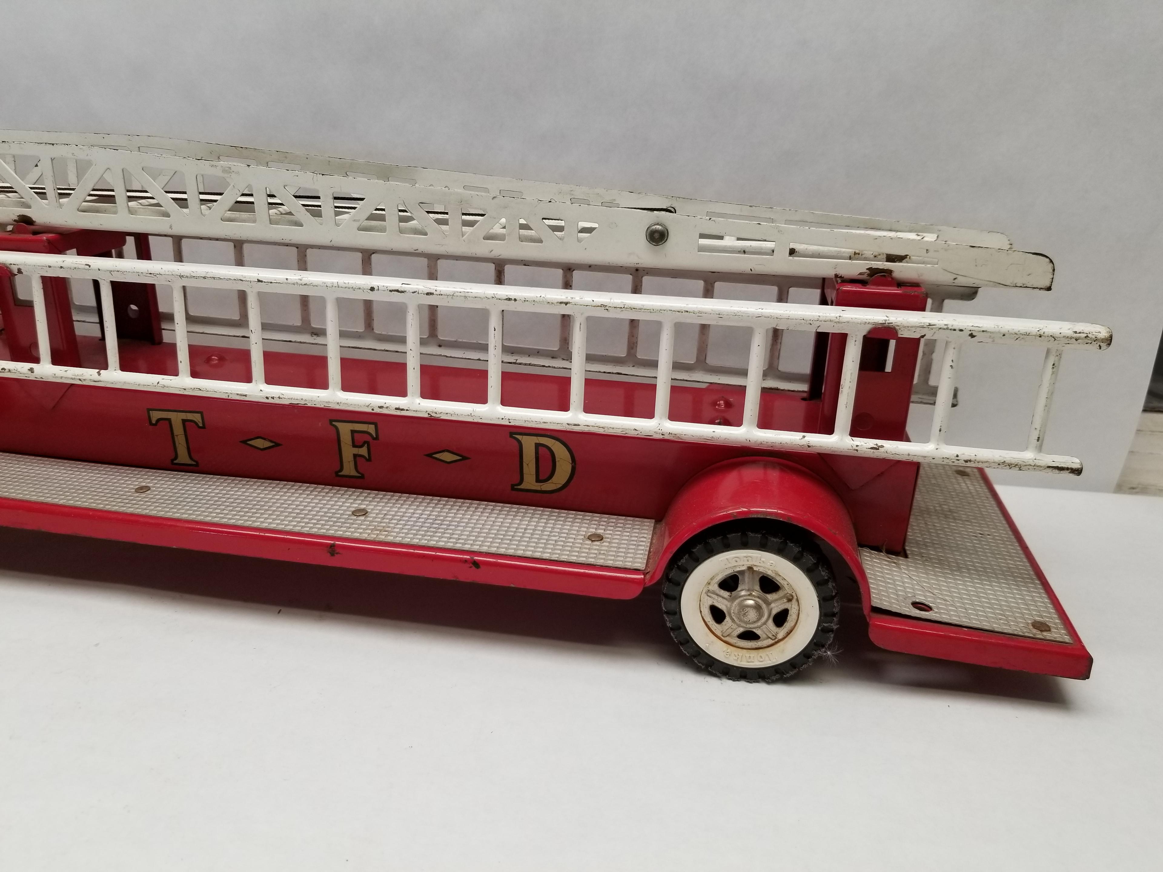 Vintage Tonka T-F-D Hook-and-Ladder Fire Truck