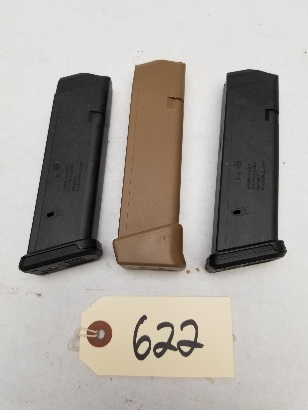 (3) Glock 9MM 17-Round Mags