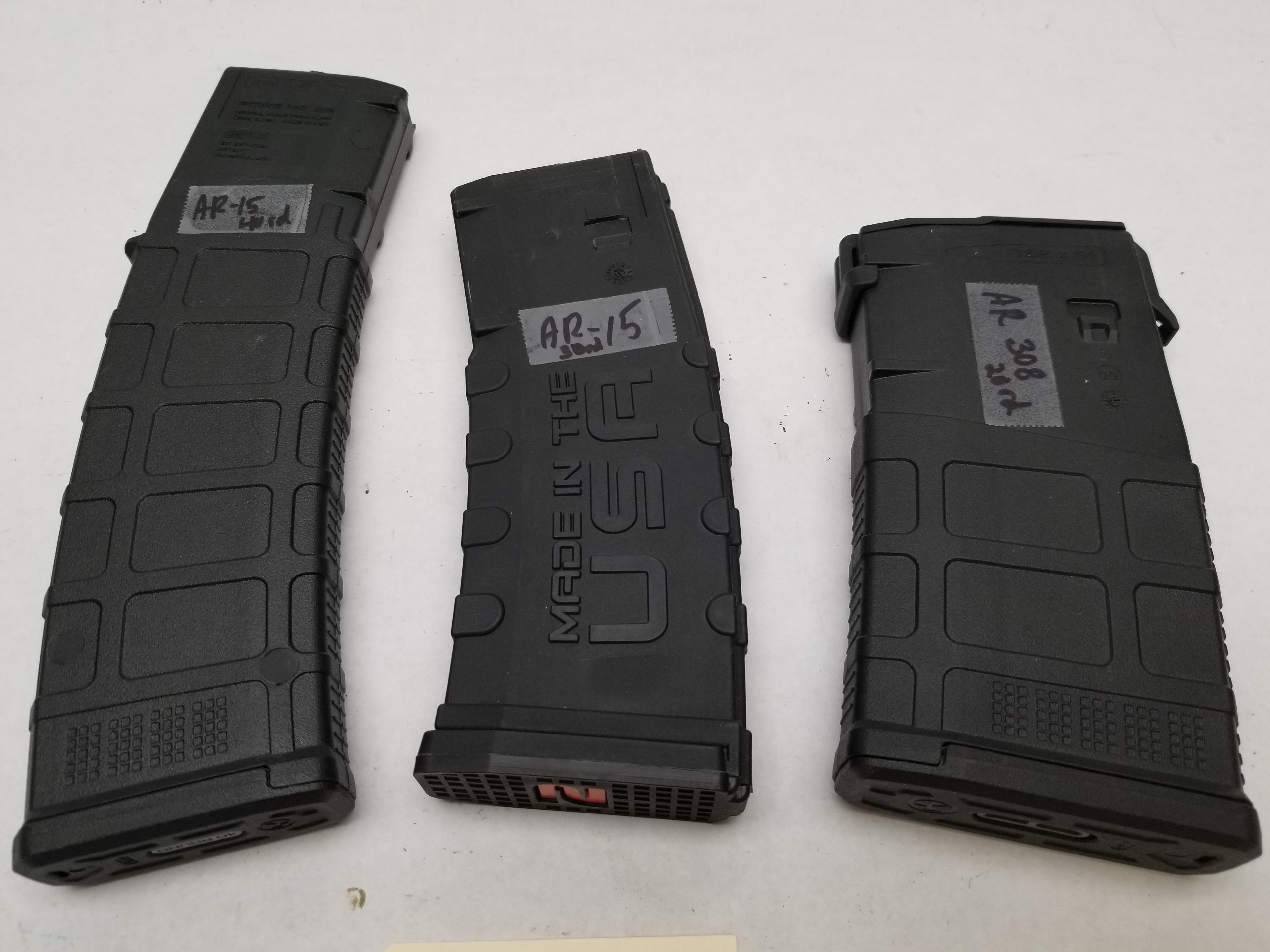 (2) AR-15 Mags and a AR 308 Mag